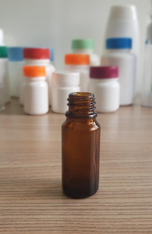 Detalhes do produto Frasco 15ml âmbar Vidro -  Pct com 20 unidades