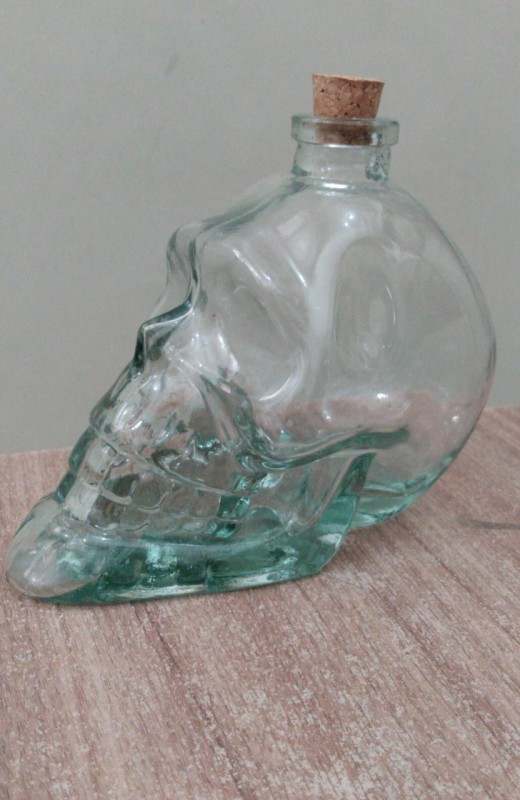 Garrafa Caveira 600ml com Rolha - Unidade - Foto 1
